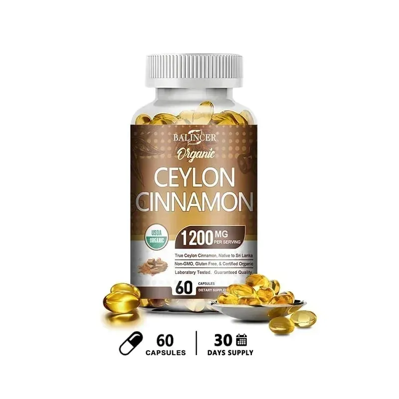 Organic Ceylon Cinnamon Supplement - Antioxidant Immune System Cardiovascular and Gastrointestinal Health Non-GMO Gluten-Free
