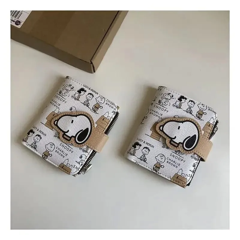 Snoopy Purse Anime Cartoon Short Coin Wallet High Value Cute Zipper Student ID Holders Multi Slot Bag Women Men Birthday Gifts — image 6
