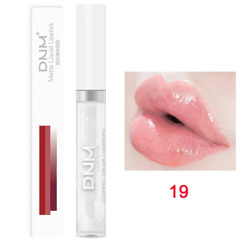 DNM 19 Warna Matte Velvet Liquid Gincu Kalis Air Tahan Lama Tidak Mudah Luntur Lipgloss Makeup Ungu Merah Bogel Tint Bibir Kosmetik — image 10
