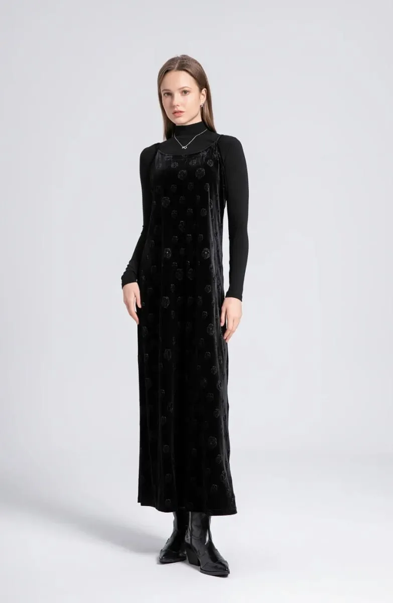 AS 2024 Fall- winter velvet woman clothes adjustable strap dress + basic tops + cardigan + sleeveless dress (ship out in 1 day) — image 3