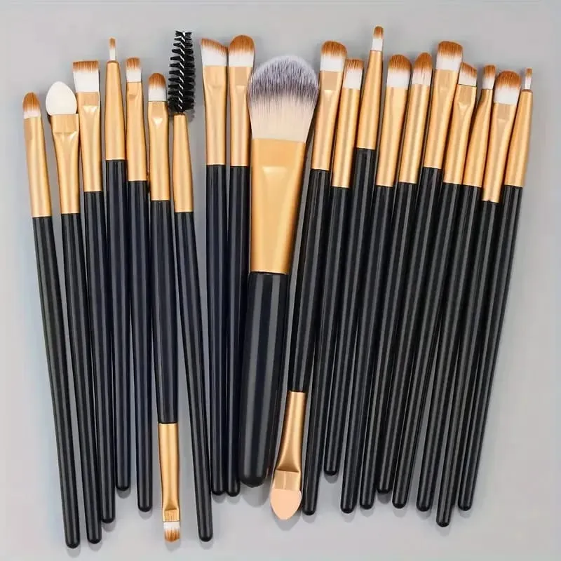 20PCS Makeup Brushes Set for Cosmetics Foundation Blush Powder Eyeshadow Kabuki Blending Brush With Powder Puff Beauty Tools — image 18