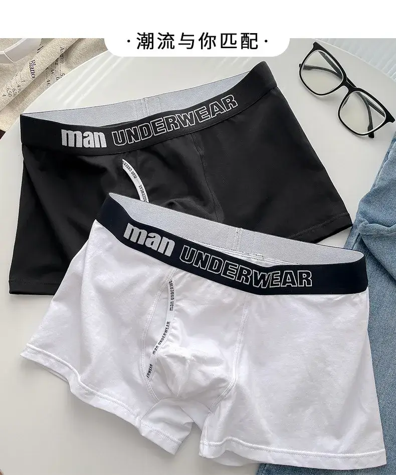 Mens Underwear 3PCS Pure Cotton Boxer Shorts Comfortable Breathable Underpants Male Panties Boxershorts Men Plus Size 4XL Briefs — image 3