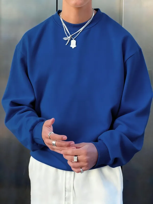 Herenfleece Herfsttop Straat All-Match Pullovers Comfortabele Basics Sweatshirts Sport Casual Sportkleding Dagelijks Zachte kleding — image 3
