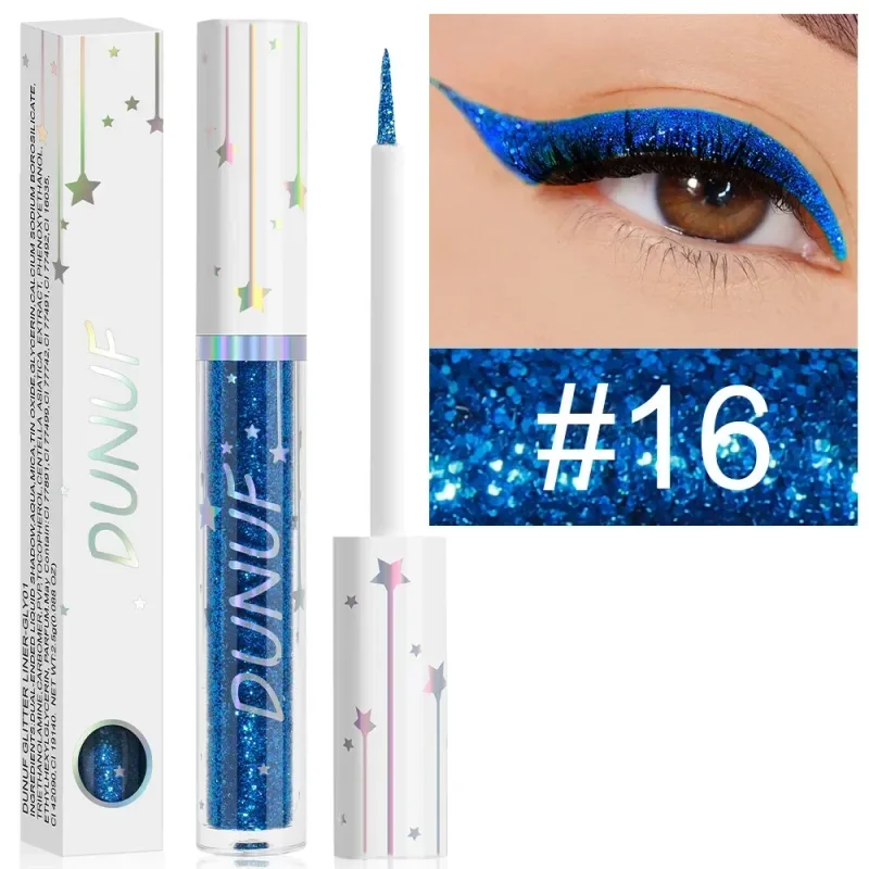 Shiny Liquid Eyeliner Pen Black Glitter Pigment Eye Liner Ultra-fine Quick-dry Waterproof Non-smudge Eyes Makeup Cosmetics