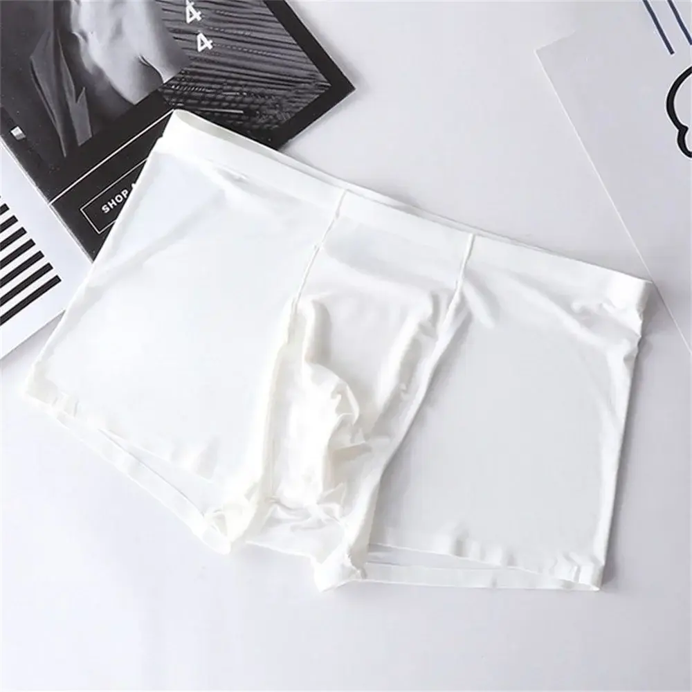 3pcs Ultra-thin Smooth Ice Silk Underwear for Men Seamless Fitness Sports Sexy Boxers Quick Drying Trunk Shorts Plus Size — image 8