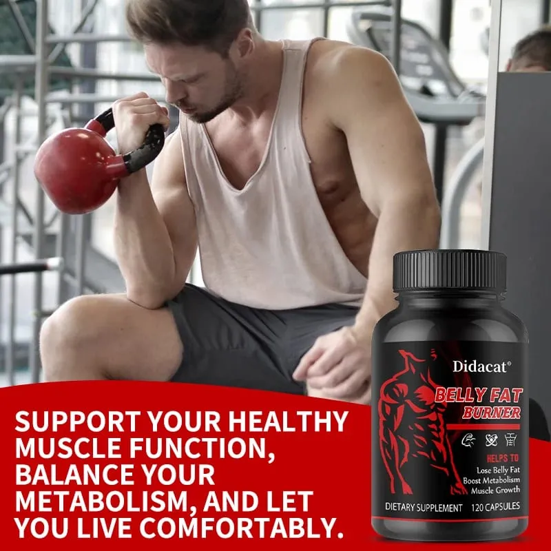 Belly Fat Burner Capsules - Fat Burning Supports Energy Metabolism Appetite Suppression Weight Management Dietary Supplement
