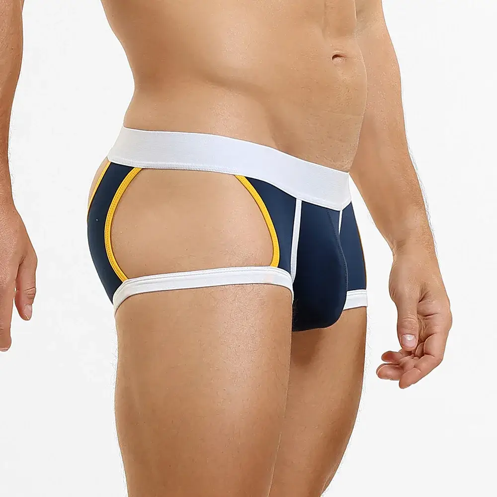Men's Low-Waist U-Shape Flat Briefs Underwear Trendy Side-Light Design Comfortable Innerwear for Men — image 19