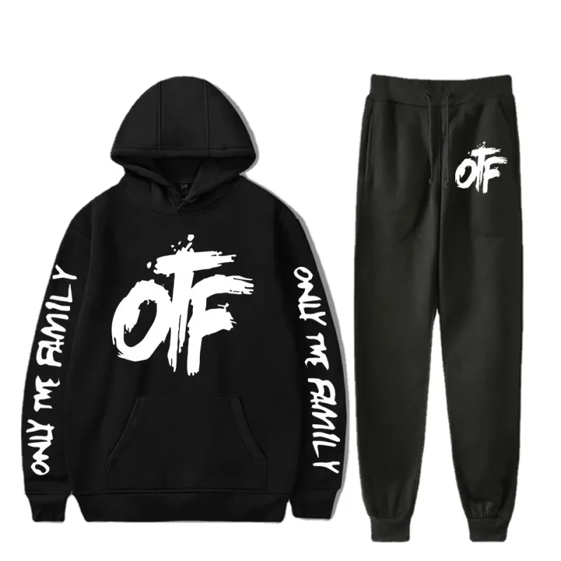 Harajuku Comfortable Funny OTF Letter Φούτερ Φούτερ Κοστούμι Ανδρικό/Γυναικείο Φούτερ + Παντελόνι Κοστούμι Χαριτωμένο σετ 2 τεμαχίων Ρούχα — image 7