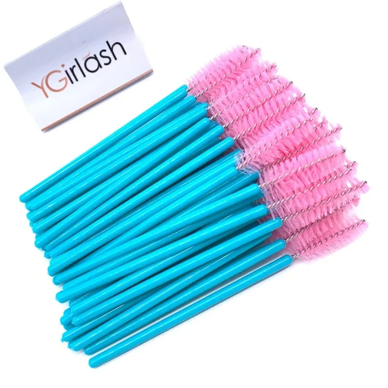 YGirlash 50Pcs Lash Swans Crystal Eyelash Applicator Μίας χρήσης Διαμαντένια λαβή Nylon Mascara Wands Brush Cosmetic Tools — image 20