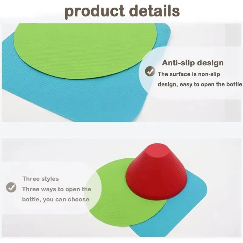 1pc Silicone Jar Opener Pad! Multicolor Reusable Grip Aid for Seniors – Easy Kitchen Tool & Gift Idea