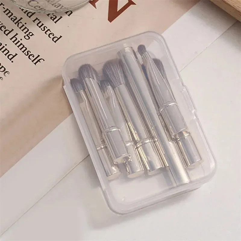 6Pcs Mini Travel Makeup Brushes Set with Box Portable Cosmetic Powder Foundation Blush Blending Concealer Make Up Brushes Set — image 7