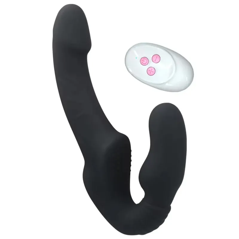 Strapless Strapon Dildo Vibrator Female Double Vibrating G Spot Stimulate Clitoris Anal Massager Adult Sex Toys For Women Couple — image 7