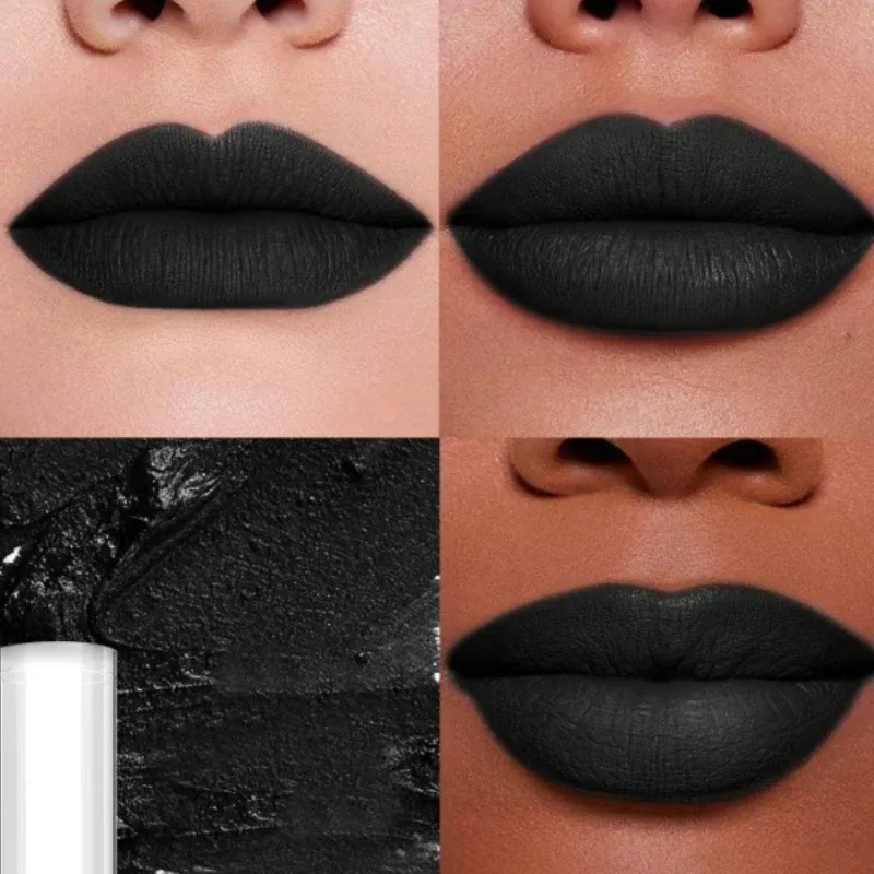 Punk Matte Black Liquid Lipstick Waterproof Long Lasting Party Lip Gloss Personality Velvet Nude Lip Tint Halloween Lips Makeup — image 3