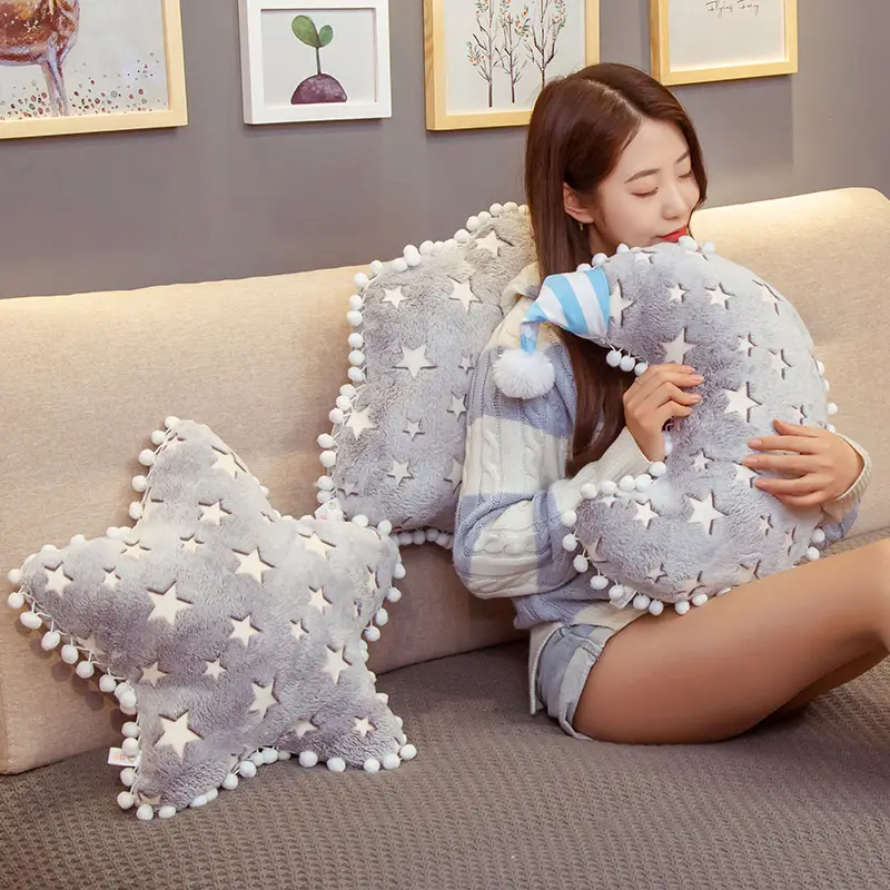 INS Plush Sky Series Luminous Cloud Moon Star Pillow Soft Cushion Kawaii Stuffed Plush Toys For Children Baby Kids Toy Girl Gift — image 1