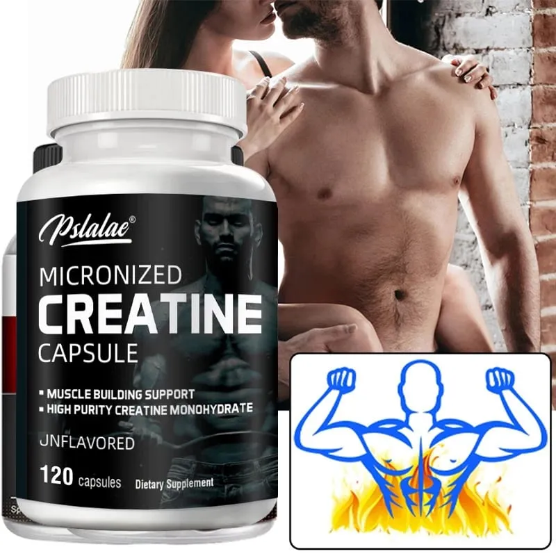 Micronized Creatine Powder (5000 Mg) Creatine Monohydrate Powder Unflavored Ketogenic Friendly Non-GMO 120 Capsules