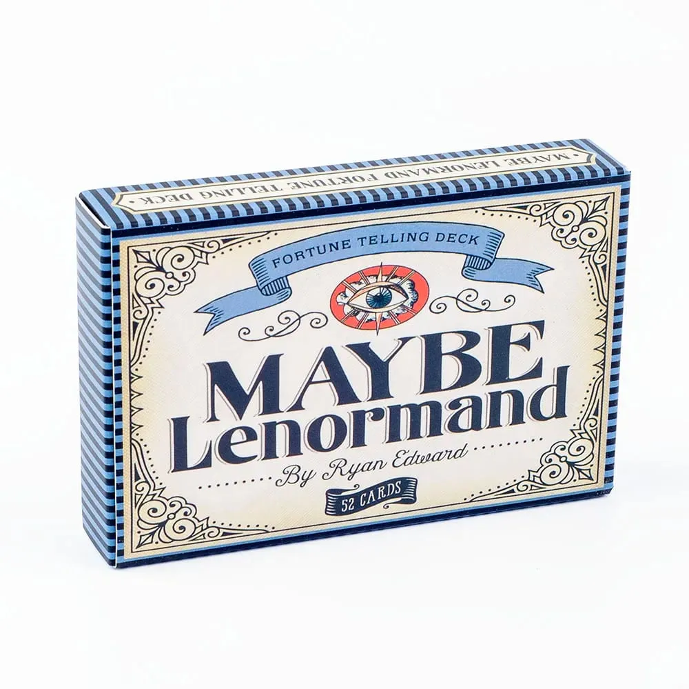 Maybe Lenormand 52 Cards Deck - Beginner-Friendly Fate Divination Tarot for Fortune Telling Party Board Game 9.7x6.3cm