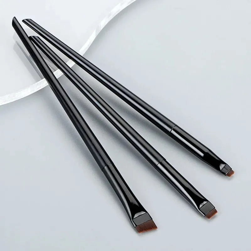 Blade Eyeliner Brush Eyebrow Brush Portable Flat Fine Eye Liner Brow Contour Makeup Brushes Cosmetic Beauty Makeup Tool 3pcs/set