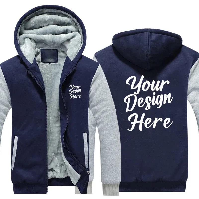 Hoodies Rekaan Tersuai Lelaki Membuat Logo Rekaan Sendiri Teks Foto Sweatshirt Mans Coat Jacket Hoody — image 4