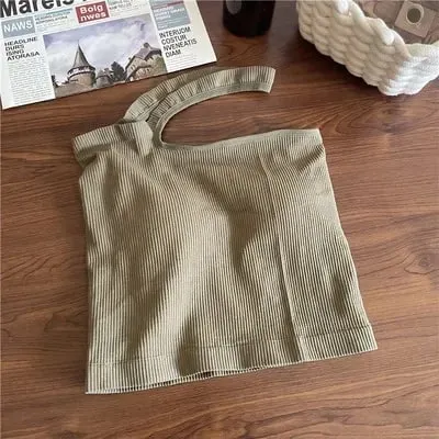 Knitted Binder Chest Woman Tank Tops Spaghetti Strap Corset Crop Camis With Built in Bras Korean Fashion Woman Tanks Camisole — image 46