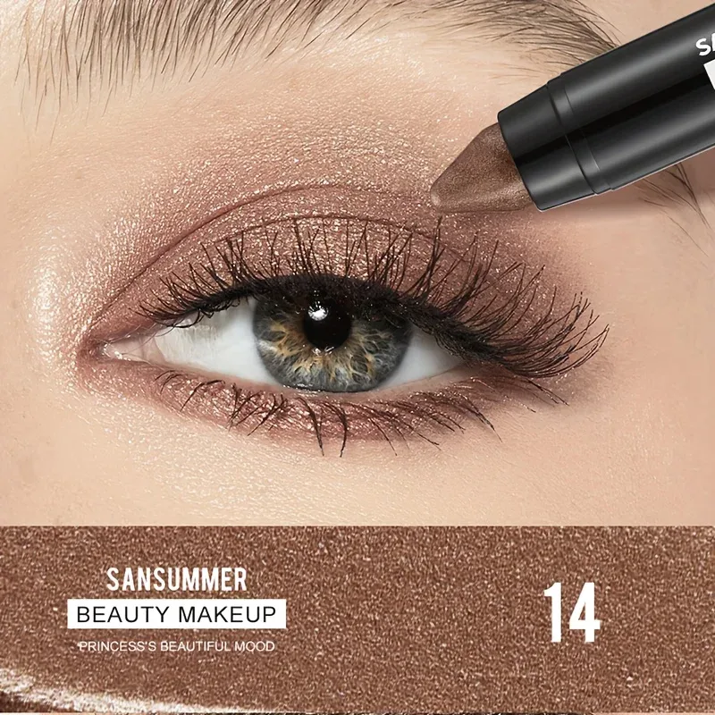 7-color waterproof eye shadow stick pearlescent matte treatment to create a natural and lasting eye makeup flash. — image 14