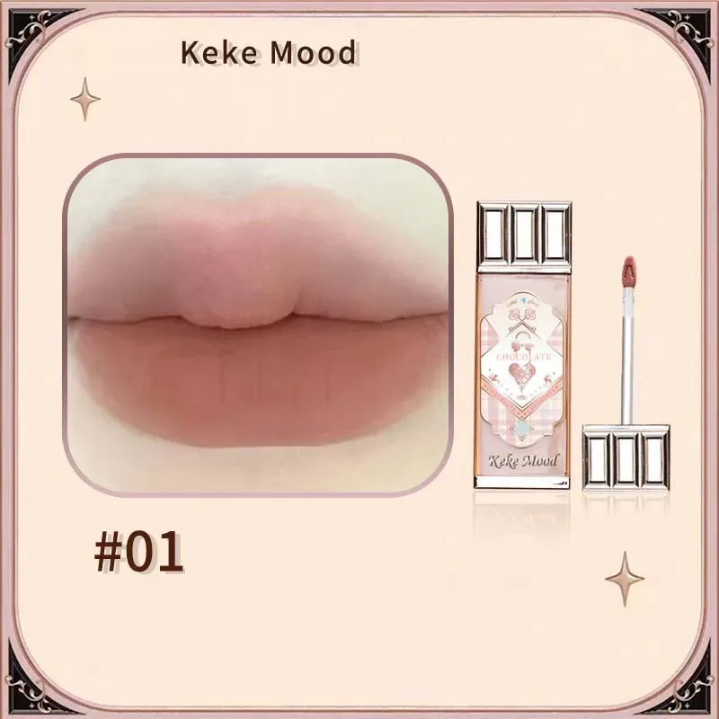 Chocolate Cloud Lip Gloss Matte Velvet Smooth Application Lip Glaze Mousse Brown Red Liquid Lipstick Makeup Lip Tint Cosmetics — image 14
