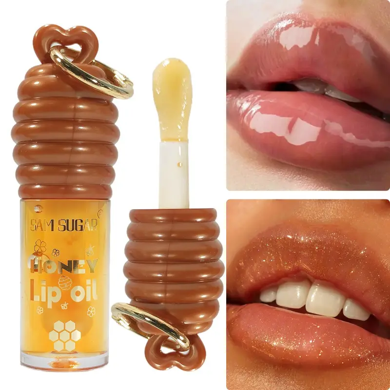 Clear Crystal Jelly Lip Gloss Moisturizing Honey Lip Oil NonSticky Sexy Shimmer Gloss Lip Glaze Korean Fashion Hydration Makeup — image 2