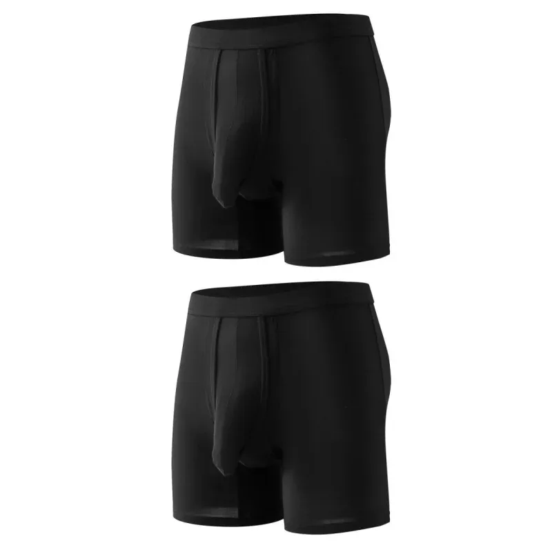 2PCS Mens Long Legs Underwear Separate Ball Pouch Breathable Comfort Sport Seamless Boxer Trunks Shorts Calzoncillo Hombre — image 27