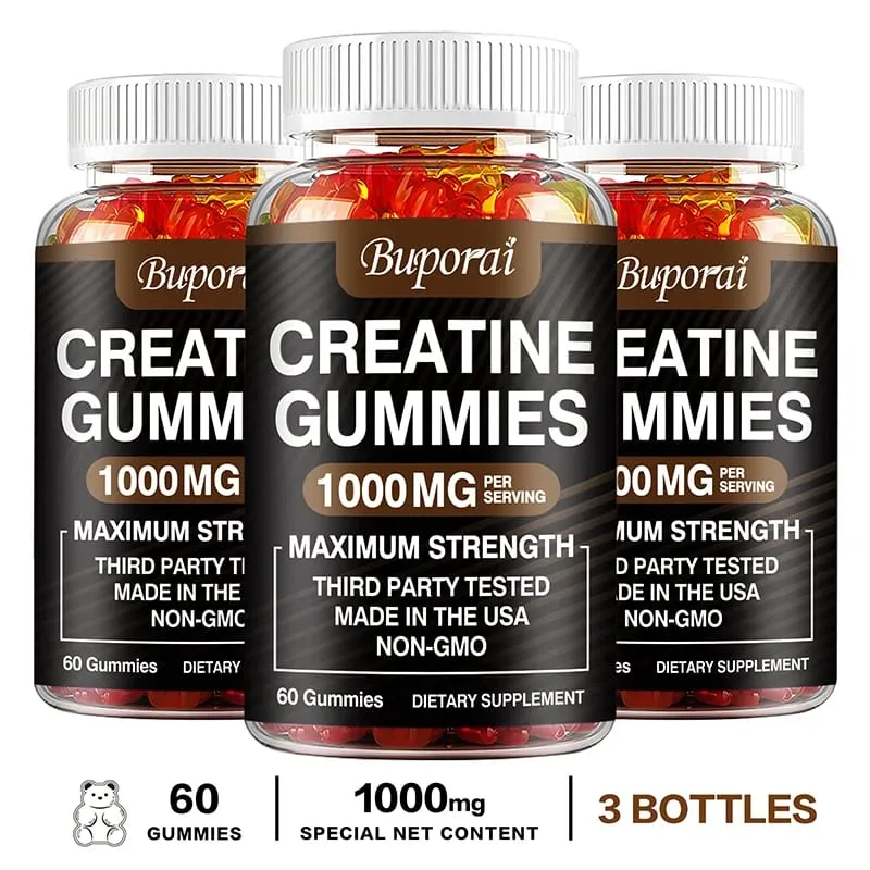 Creatine Monohydrate Gummies - Pre/post Workout Fitness Strength Muscle Building Provide Energy Supplements — image 10