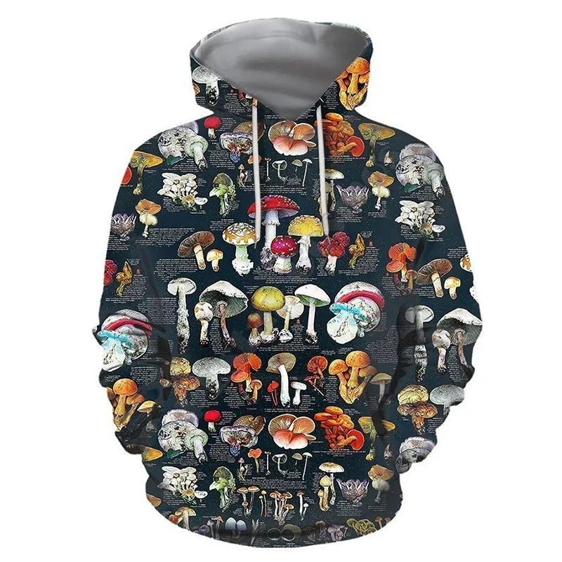 Fashion Colored Mushroom Pattern 3D Printed Hooded Sweatshirt Casual Super Large Hooded Sweatshirt Street Harajuku Men Pullover — image 38