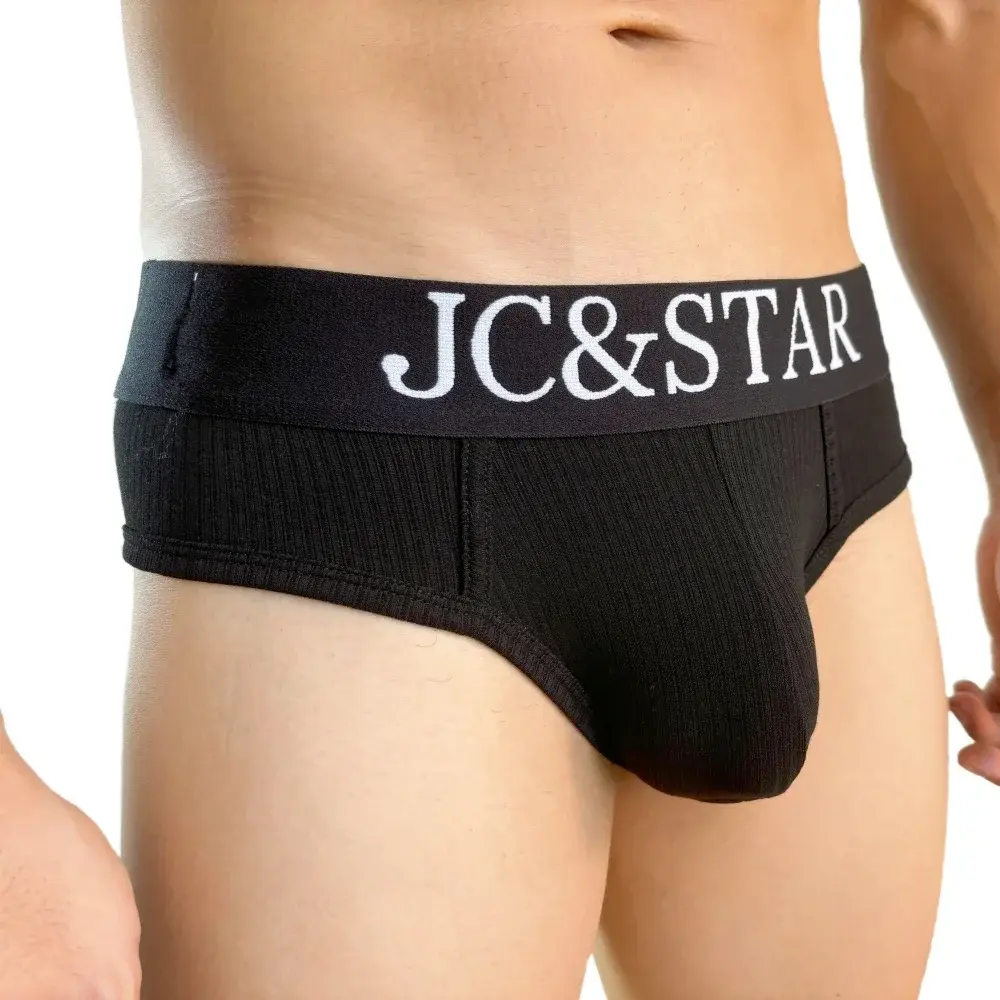Sous-vêtements athlétiques à coupe haute pour hommes, slips en coton côtelé, confort de sport, Bikini Slip Tanga pour hommes — image 7