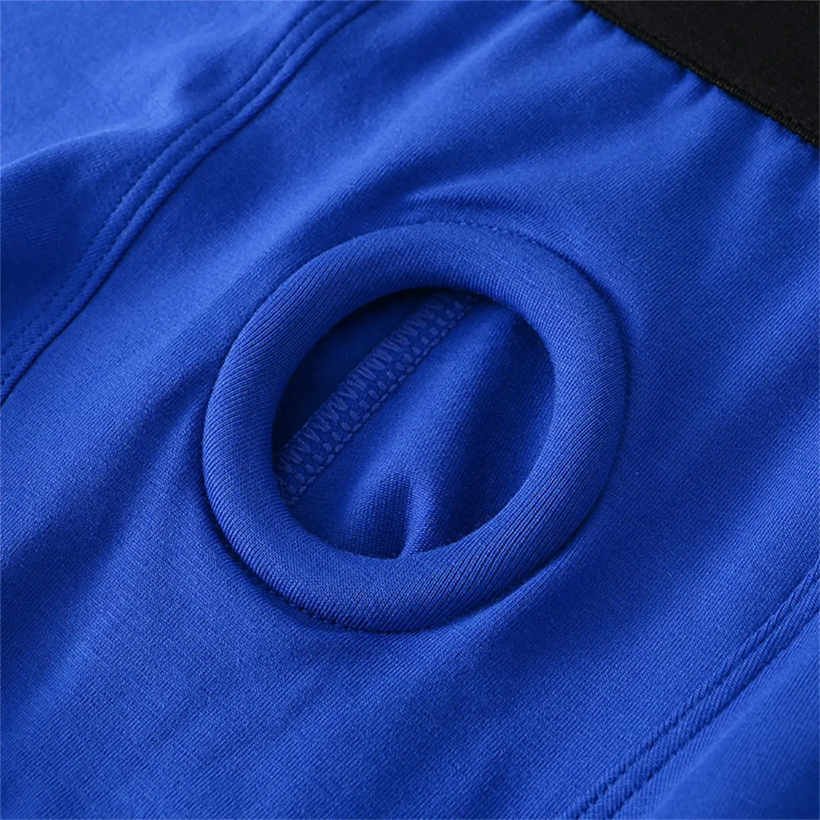 Herren-Boxershorts mit Vorderloch-Beutel, Unterwäsche, Silikon-Cockring, sexy Boxershorts, breiter Bund, Baumwollunterhose, aushöhlen, Dessous — image 4