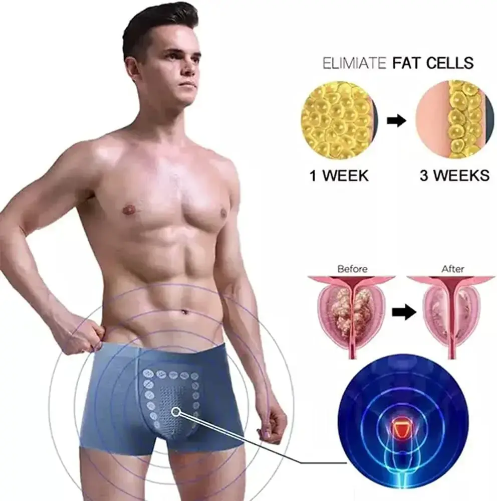 Eft Energy Field Therapy Men's Underwear 3pcs/set Boxer Pants Man Boxer Briefs Magneticfit Pants Breathable Bottom U Convex Pant