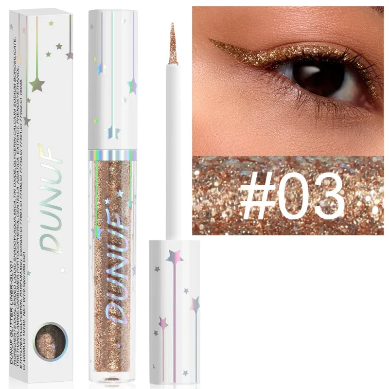 Diamond Blue Sequins Eyeliner Glitter Shiny Brighten Lying Silkworm Makeup Highlight Liquid Eye Liners Pigment Green Silver Gold — image 9
