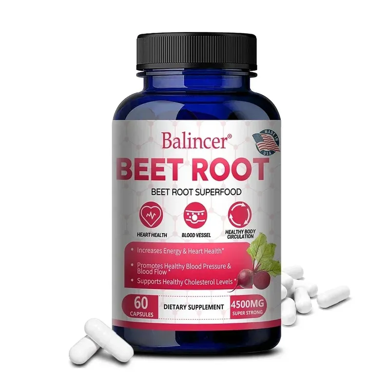 Balincer Organic Beetroot Extract Capsules - Good for Energy and Endurance Blood Circulation Heart Health Supplement — image 9