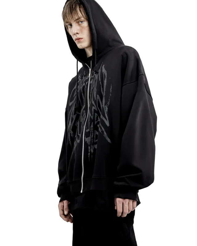 Y2K Retro Hoodie Men's Satan Club Print STNCLB Zip Pullover Sweatshirts High Street Hip Hop Streetwear Oversized Clothing Jacket — image 6