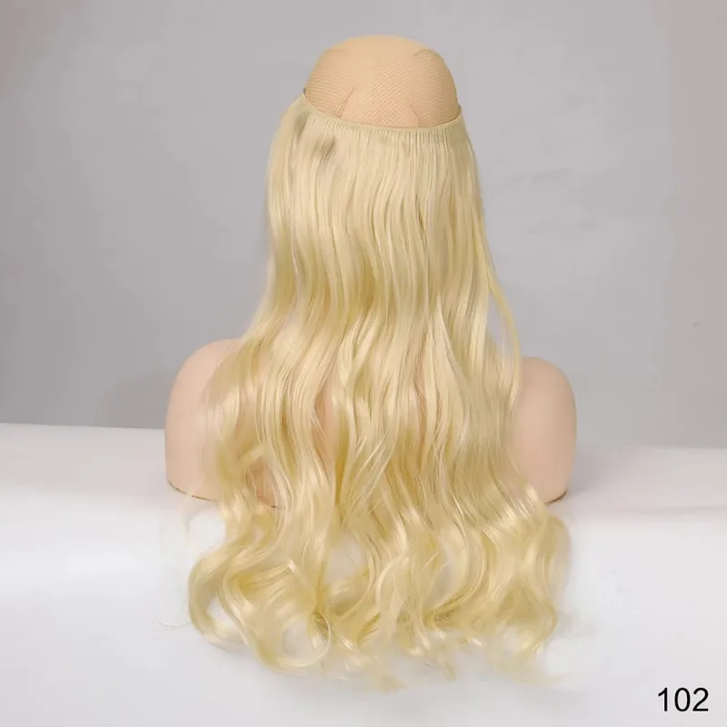 Extensões de cabelo de fio invisível de 32 polegadas, preto encaracolado, sem clipe, uma peça de cabelo sintético para mulheres, natural, longo, resistente ao calor — image 10