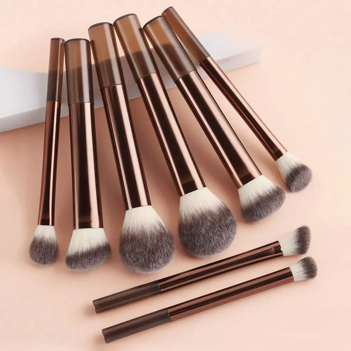 8Pcs Long‑Handle Multifunctional Makeup Brushes Set Synthetic Hair for Powder Blush Foundation Contour Face Cosmetic Makeup Tool — image 3