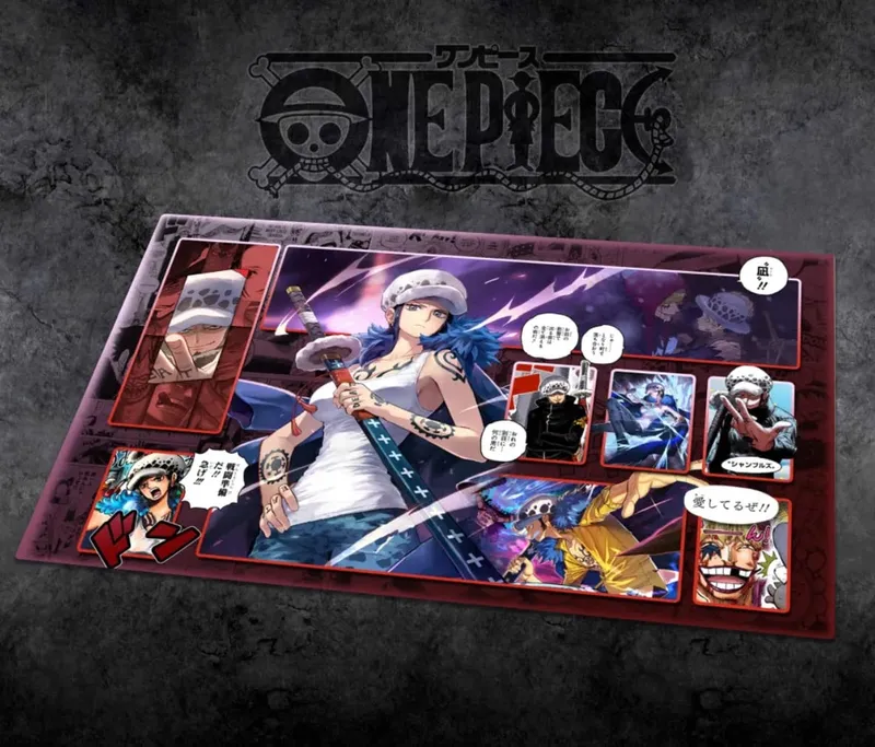 60*35cm Anime One Piece OPCG GAME Card PlayMat Comic Series New Four Emperors Teach Shankusu Buggy Luffy Chopper Collection Toys