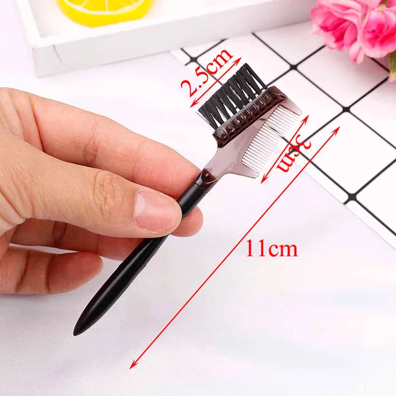 1PC Eyelash Brush Eyebrow Comb Makeup Brushes Professional Dual Makeup Tool maquiagem Black Kabuki Wood Beauty