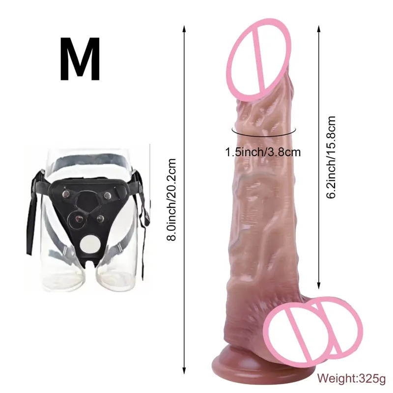 สวมใส่ Strapon อวัยวะเพศชายสำหรับผู้หญิง Super ยาวซิลิโคนขนาดใหญ่ Anal Plug ช่องคลอดผู้ใหญ่ขนาดมาตรฐานสายเพศของเล่นสำหรับ wome18n — image 8