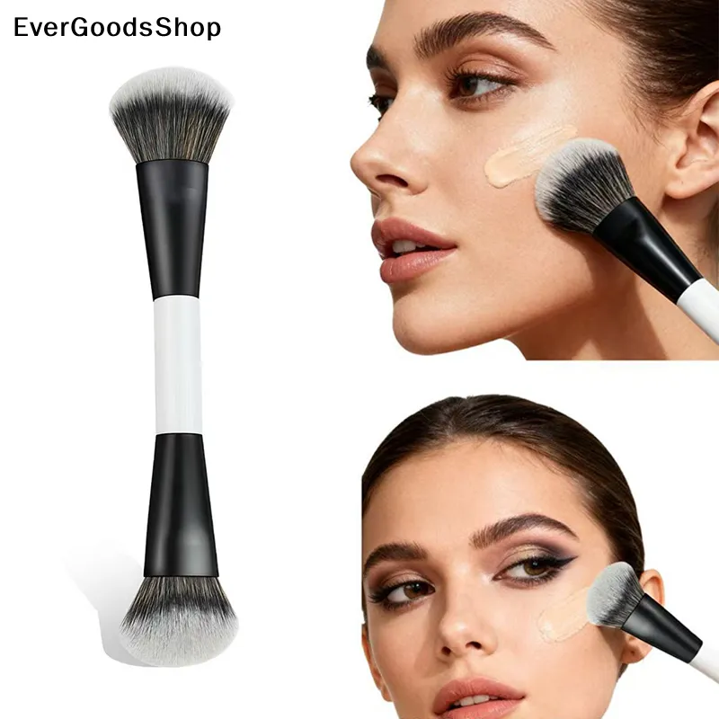 ✦ Dual-Ended Foundation Face Brush Double-ended Powder Blush Contour And Eyeshadow Concealer Makeup Brushes — image 1