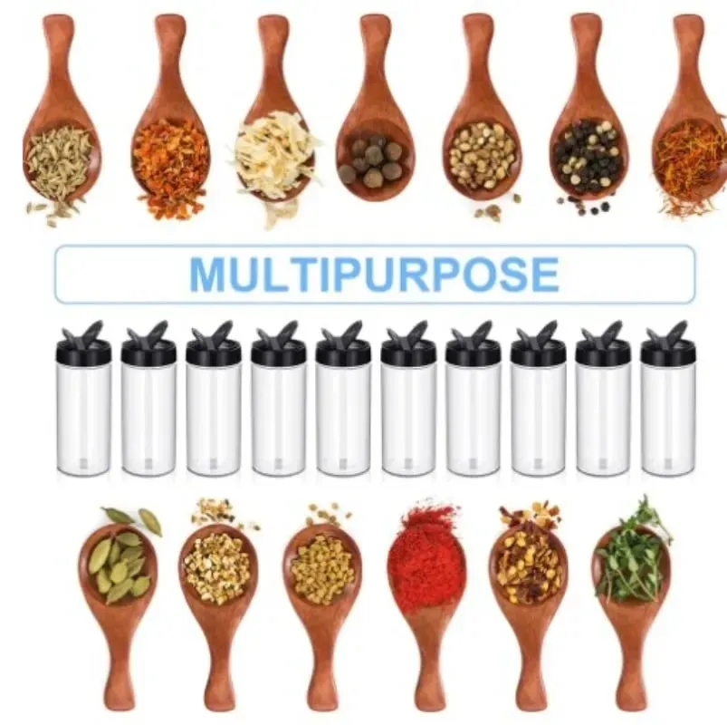 10/1PCS Clear Spices Bottle Salt Pepper Shakers Plastic Barbecue Seasoning Jars Condiment Box Home Kitchen Powder Storage Can — image 5