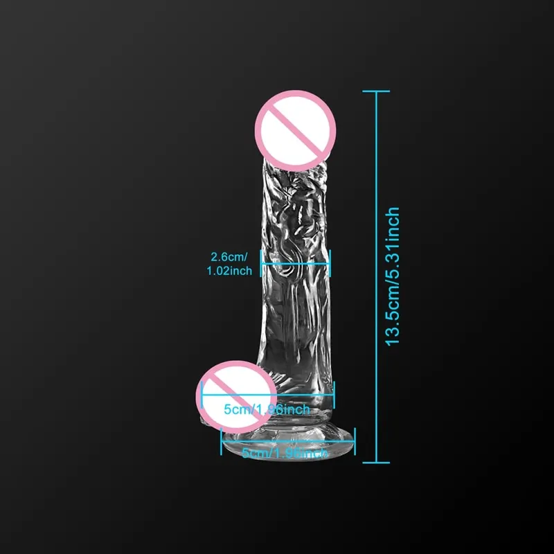 Multi Size Transport Dildo for Women Realistic Silicone Fake Dick Female Masturbator with Suction Cup Dildo Sex Toy for Women