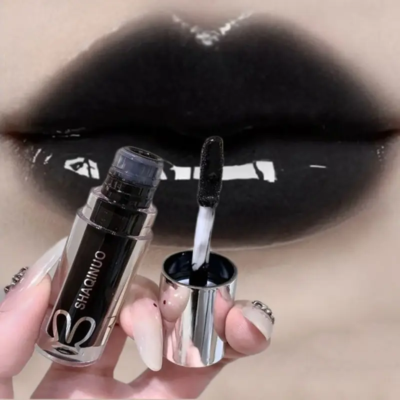 NEW Water Glazed Mirror Lip Gloss Makeup Crystal Nude Jelly Moisturizing Lip Glaze Long Lasting Black Liquid Lipstick Cosmetics — image 1