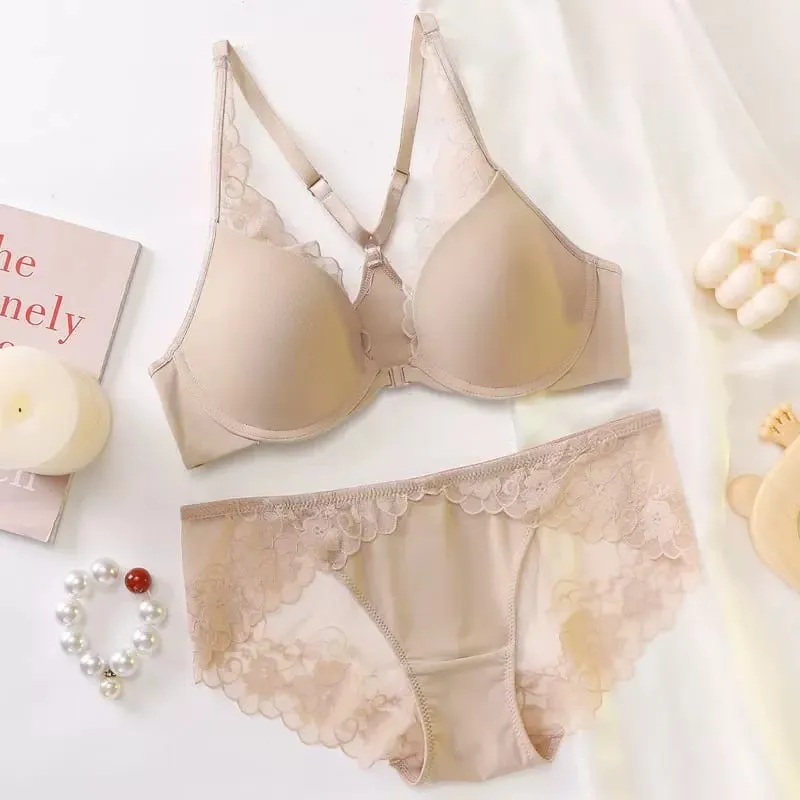 Nahtloser Neckholder-BH mit vorderer Schnalle, weicher Bügel, dünner Sommer-Push-Up, kleine Büste, Minimizer, große Brust, sexy Rücken, Dessous 32–38 — image 12