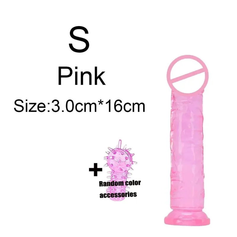 Super levné realistické měkké ženy erotické anální velké dildo přísavka Jelly Dick erotické hračky měkké klitorisy vaginální masturbátory penis — image 11