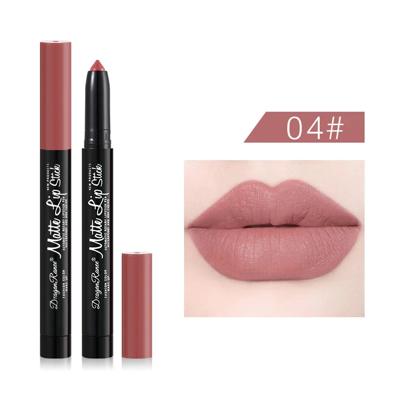 12 Colors Lipstick Pencil Matte Velvet Waterproof Long-lasting Non-stick Cup Lip Stick Sexy Rose Red Automatic Lip Liner Makeup — image 14