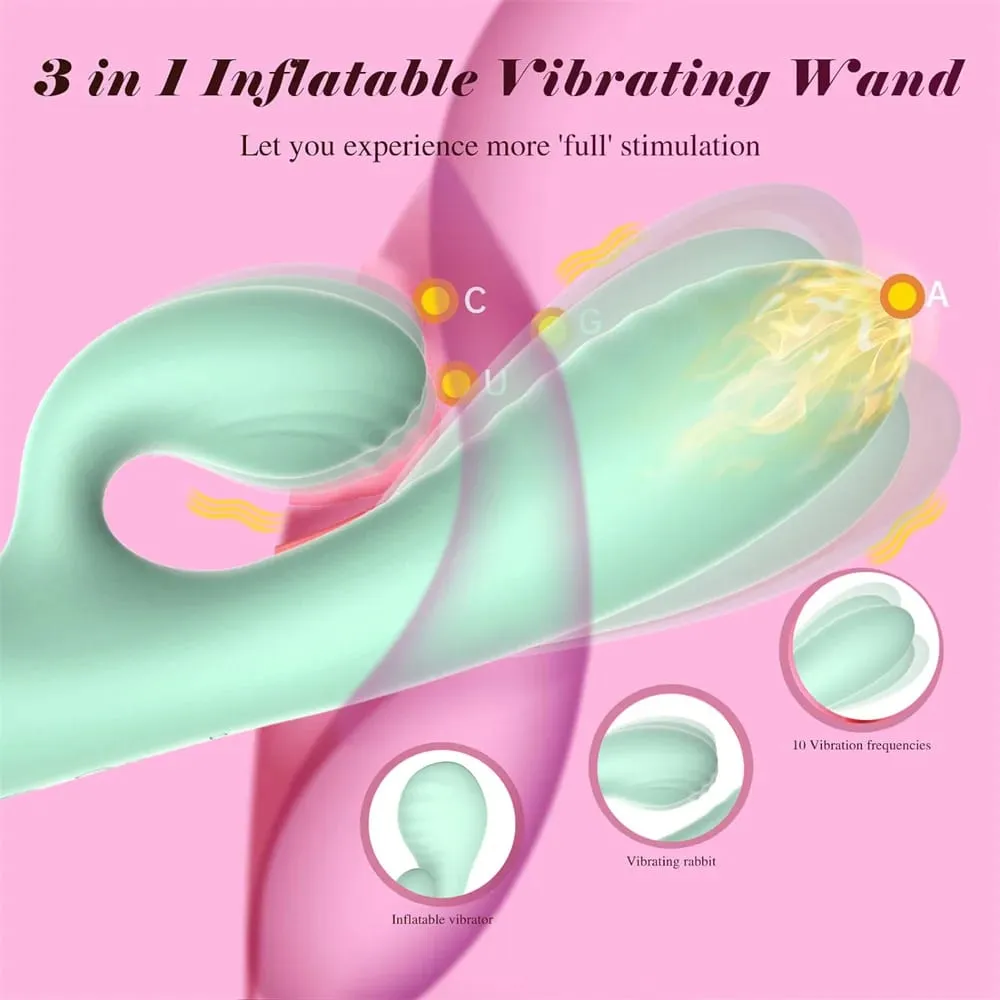 Inflatable expansion Vibrator G-Spot Massager Clitoris Stimulator Adult Sex Toys for Women Sexual Wellness Female Masturbator