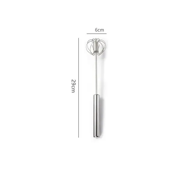 Household Semi-Automatic Rotating Egg Beater Stainless Steel Turning Cream Utensils Whisk Manual Mixer Kitchen Egg Tool — image 11