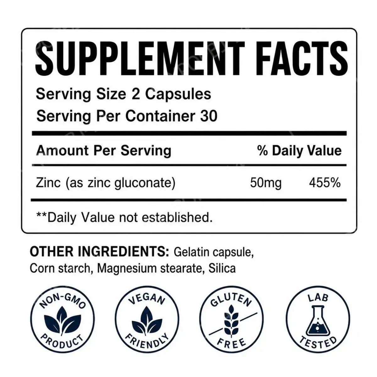 Docteat Zinc As Zinc Gluconate Capsules 50 Mg Zink Setiap Hidangan Sokongan Imun Aktiviti Antioksidan Kulit Sihat 60 Kapsul